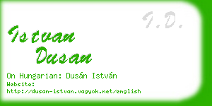 istvan dusan business card